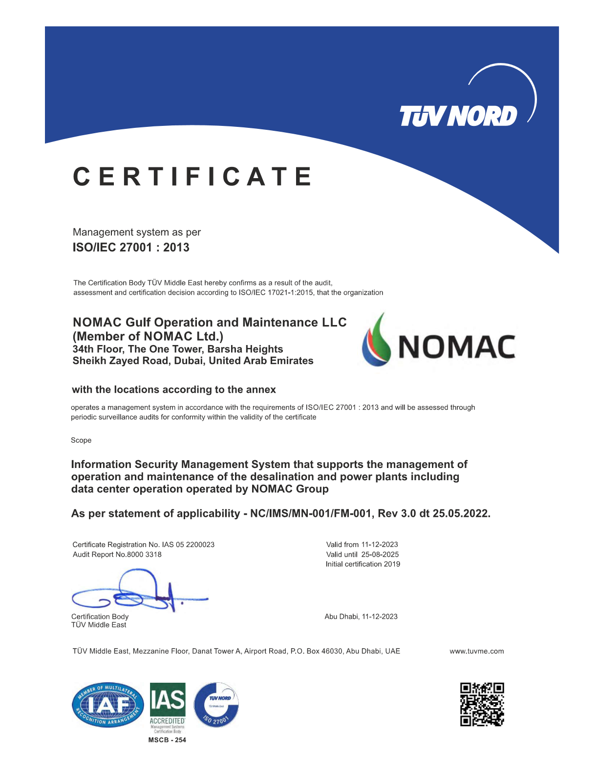 ISO 27001 - NOMAC